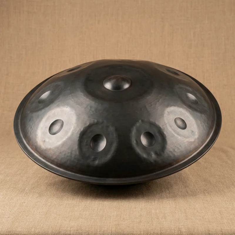 Stalowy handpan azotowany — D Kurd 9+1 tonów, strojenie 432 Hz - 1