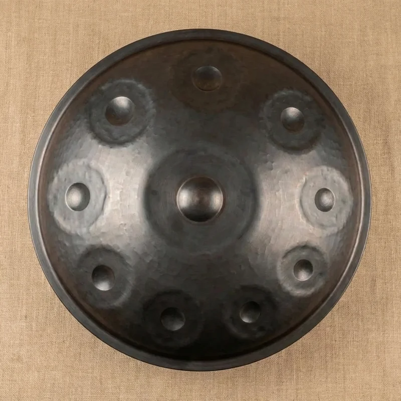 Stalowy handpan azotowany — D Kurd 9+1 tonów, strojenie 432 Hz - 2