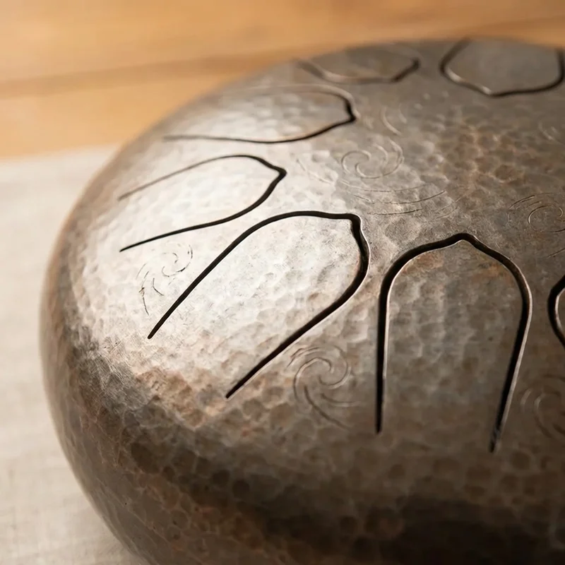 Handcrafted Steel Tongue Drum — 11 Notes 432 Hz Healing Frequency - 3
