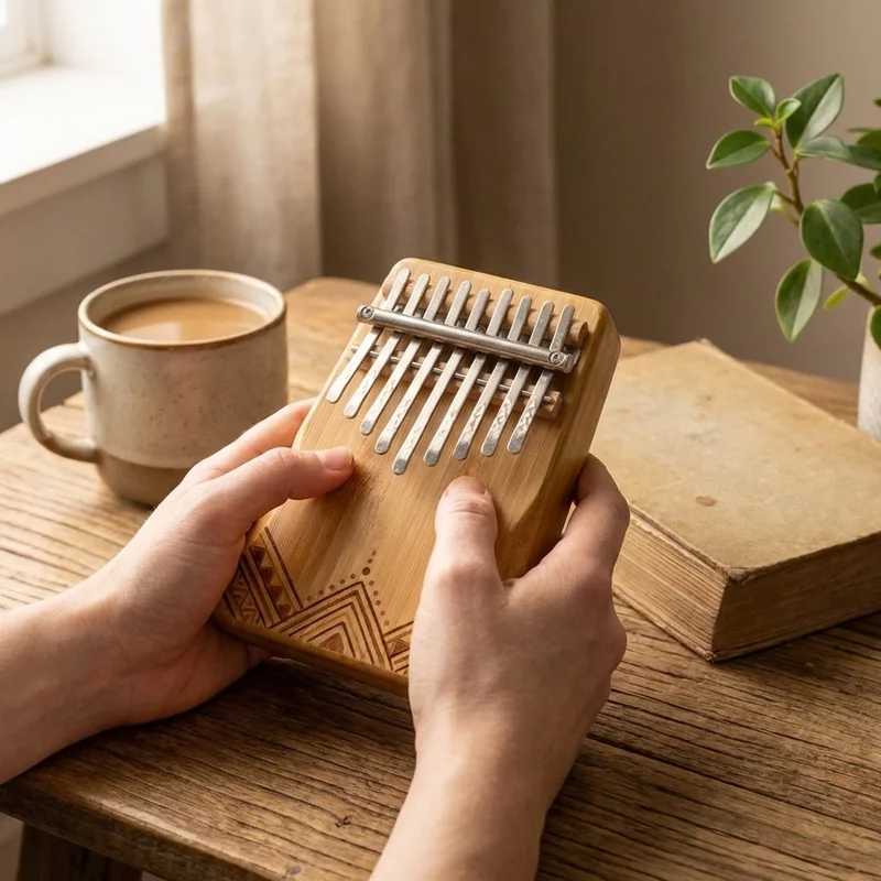 Bamboo Kalimba — 8-Key Pentatonic Starter Thumb Piano - 4