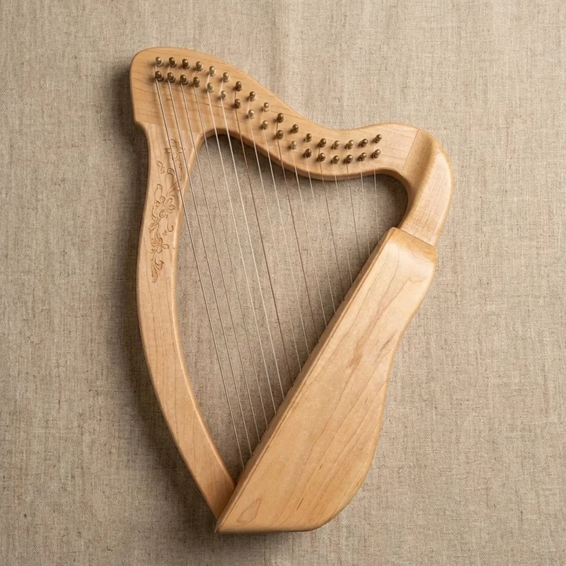 Maple Lap Harp — 15-String Diatonic Music Maker - 2