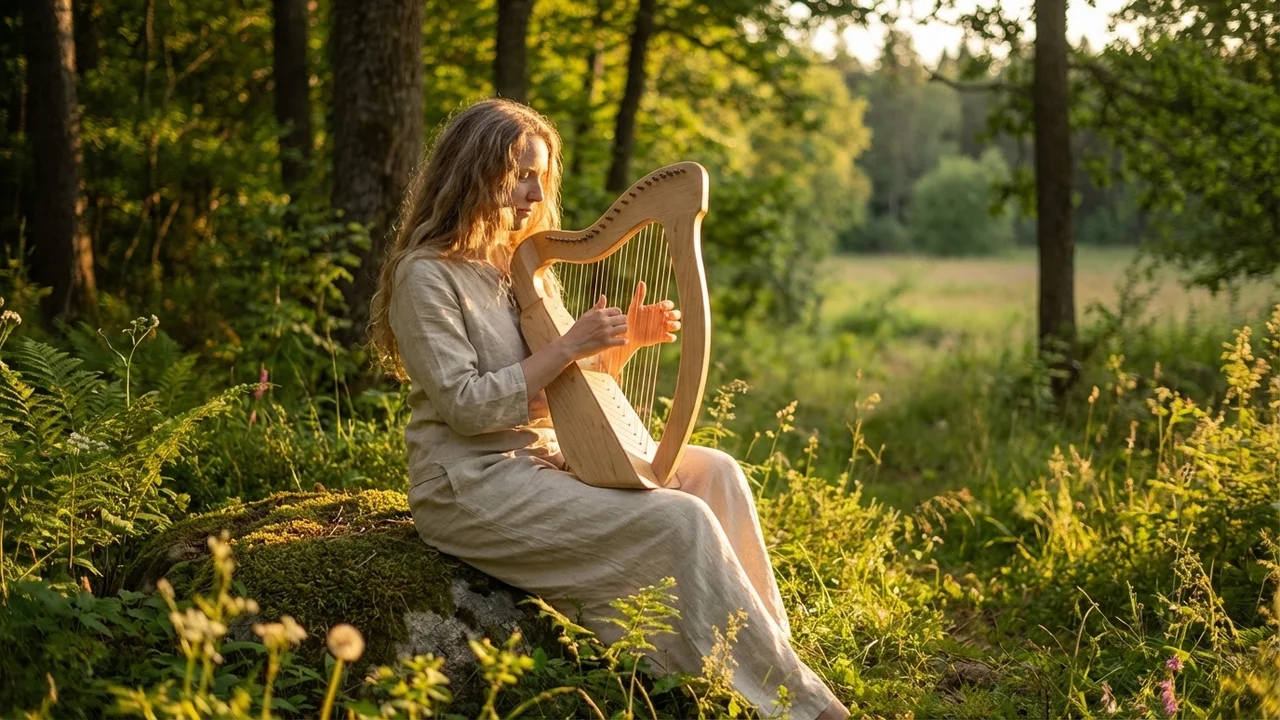 Maple Lap Harp — 15-String Diatonic Music Maker - 6