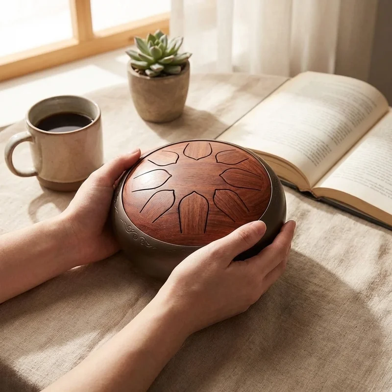 Rosewood Tongue Drum — 6-Inch Mini Melodic Percussion - 4