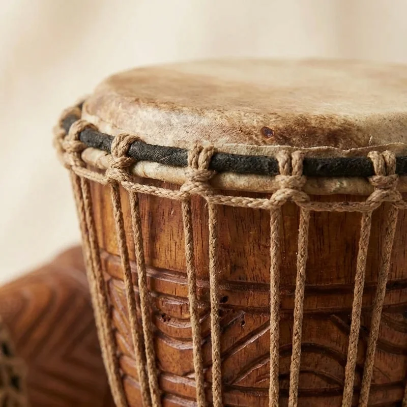 Mini Rope-Tuned Djembe — 8-Inch Beginner Hand Drum - 3