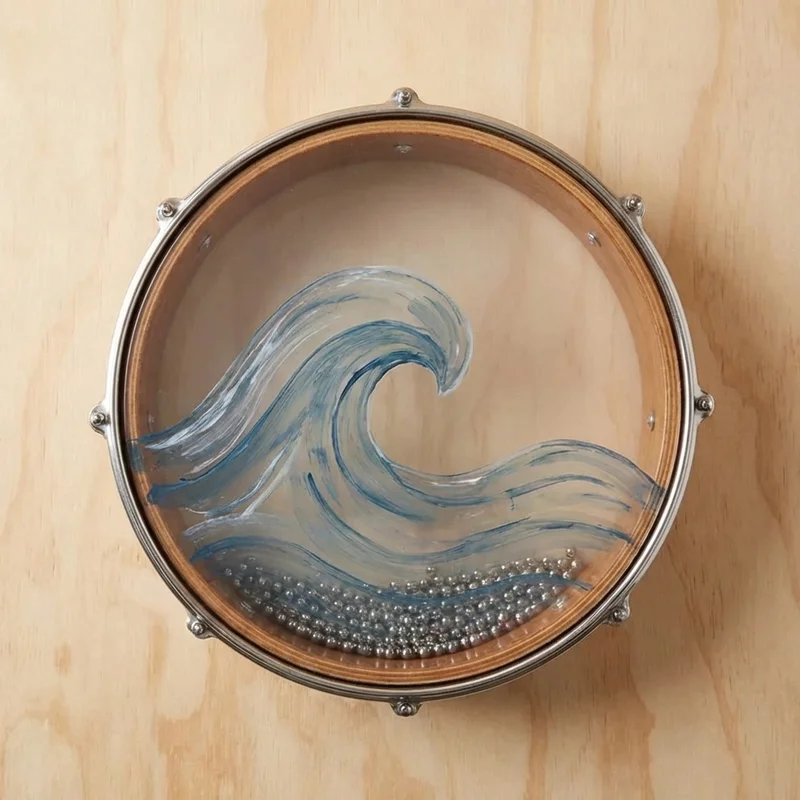 Ocean Drum — 12-Calowy Dwustronny Bęben Imitujący Fale - 2