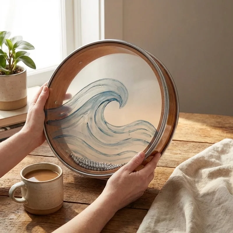 Ocean Drum — 12-Calowy Dwustronny Bęben Imitujący Fale - 4