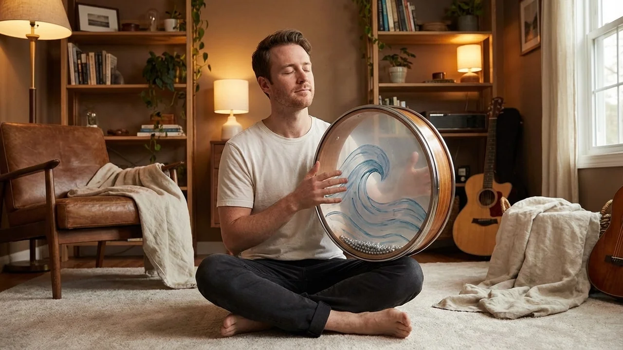 Ocean Drum — 12-Calowy Dwustronny Bęben Imitujący Fale - 5