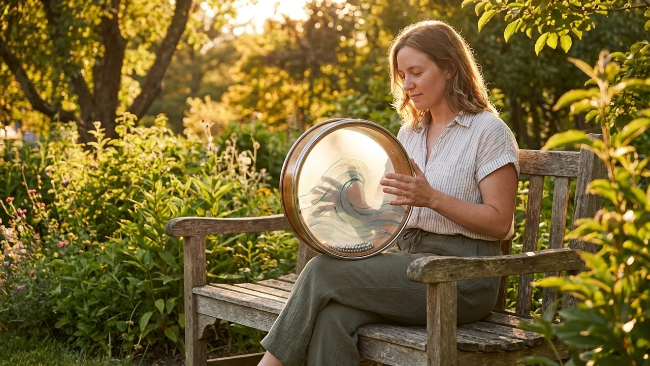 Ocean Drum — 12-Calowy Dwustronny Bęben Imitujący Fale - 6