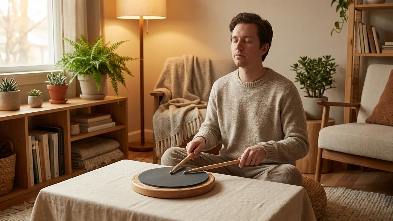 Rubber Practice Pad — 8-Inch Silent Training Surface - 5