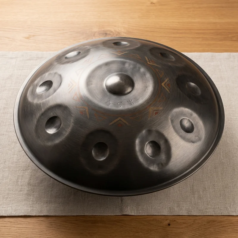 Handpan ze Stali Azotowanej — D Kurd 9+1 Tonów Profesjonalny - 1