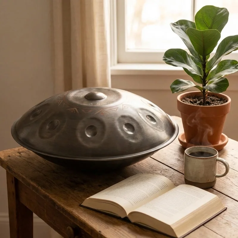 Handpan ze Stali Azotowanej — D Kurd 9+1 Tonów Profesjonalny - 4