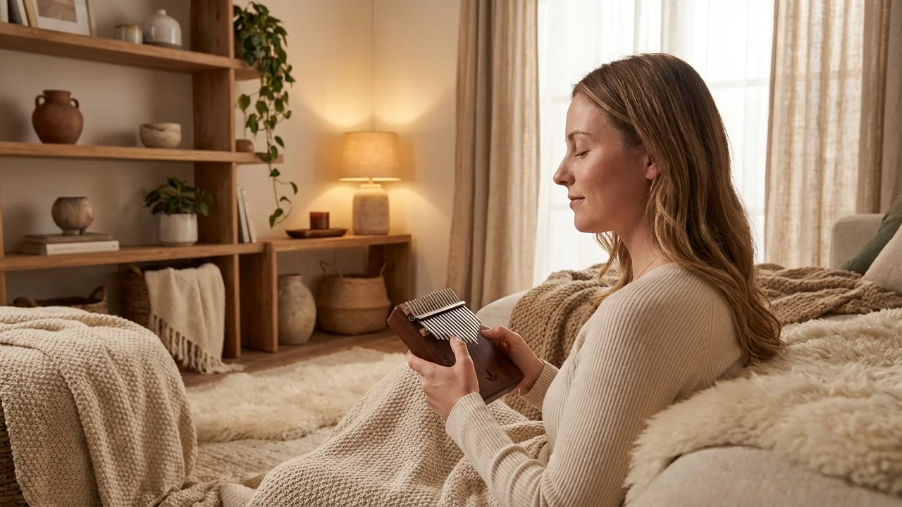 Sustainable Mahogany Kalimba — 17 Keys Warm Resonance - 5