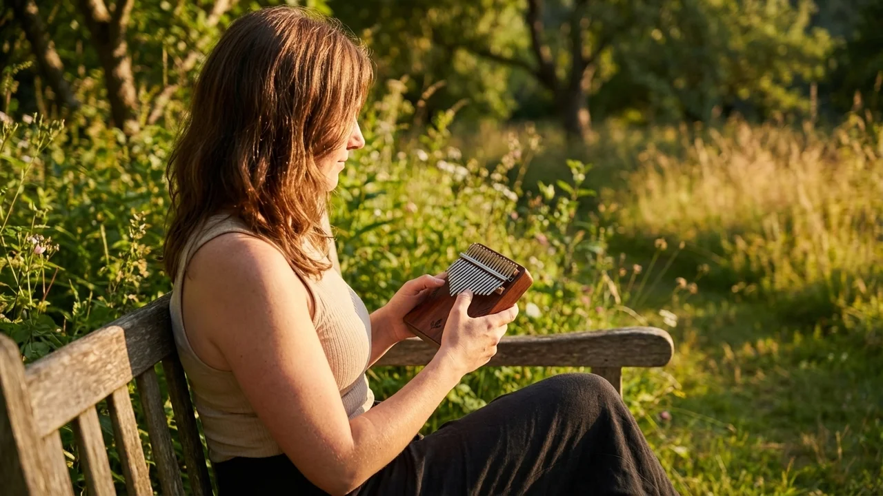 Sustainable Mahogany Kalimba — 17 Keys Warm Resonance - 6