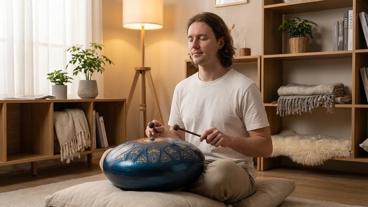 Steel Tongue Drum — 11 Notes D Minor Meditation Grade - 5