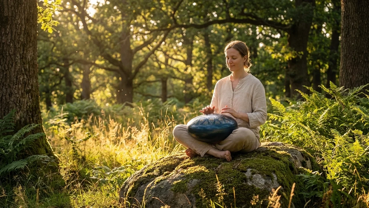 Steel Tongue Drum — 11 Notes D Minor Meditation Grade - 6