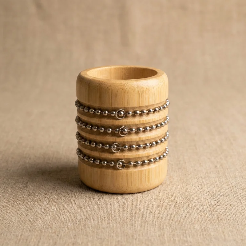 Mini Bambusowa Cabasa — Dla Dzieci Naturalne Wykończenie - 1