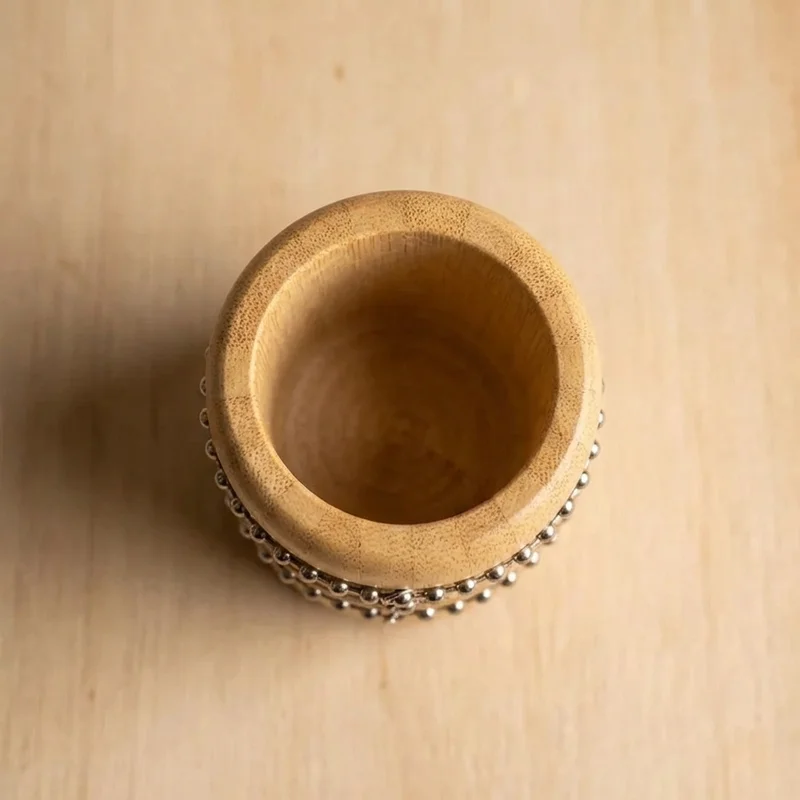 Mini Bambusowa Cabasa — Dla Dzieci Naturalne Wykończenie - 2