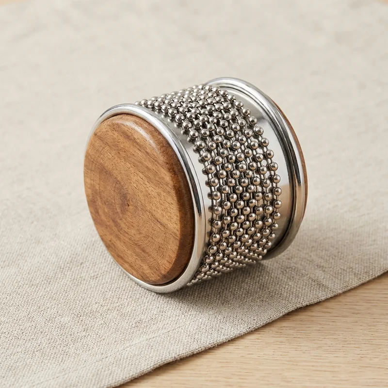 Cabasa ze Stalowymi Koralikami — Średnia Chromowana Profesjonalna - 1