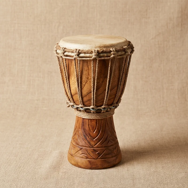 Mini Djembe ze Strojeniem Linowym — 8-Calowy Bęben dla Dzieci - 1