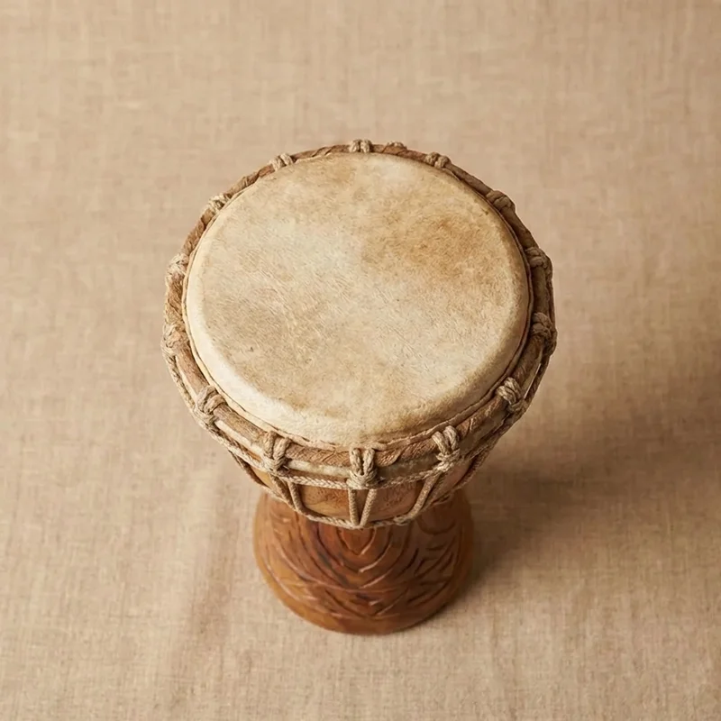 Mini Djembe ze Strojeniem Linowym — 8-Calowy Bęben dla Dzieci - 2