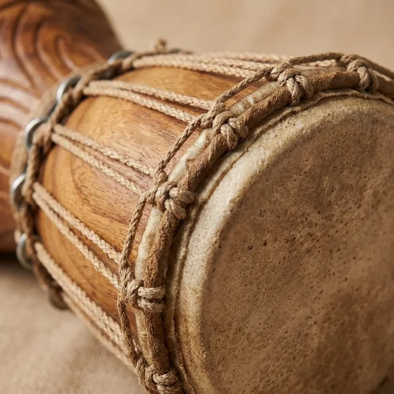 Mini Djembe ze Strojeniem Linowym — 8-Calowy Bęben dla Dzieci - 3