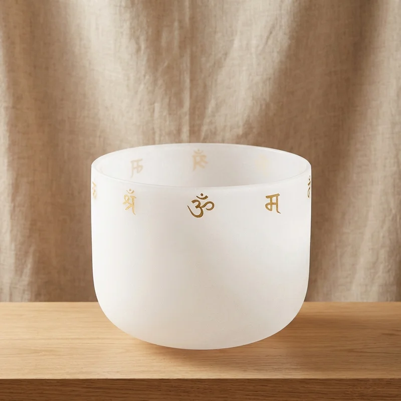 Zestaw 7 Matowych Kryształowych Mis Czakralnych — Pełne Spektrum Dźwiękowe - 1