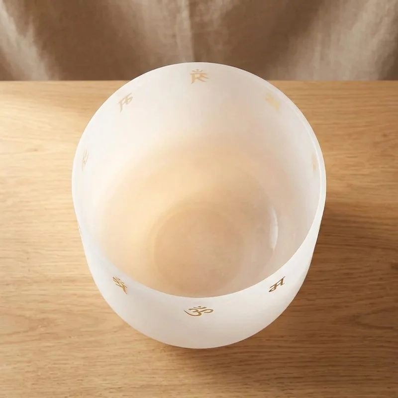 Frosted Crystal Chakra Bowl Set — 7 Notes Full Spectrum Healing - 2