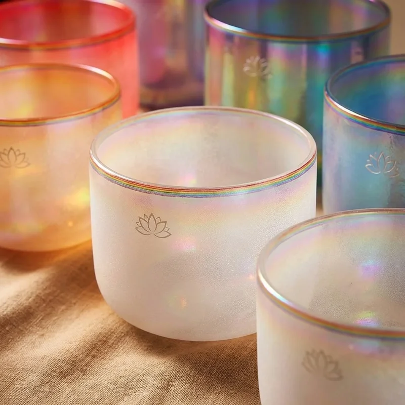 Colour-Infused Crystal Chakra Set — 7 Bowls Rainbow Spectrum - 3
