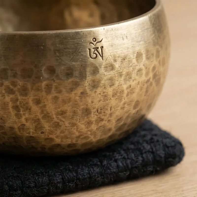 Hand-Hammered Tibetan Chakra Bowl Set — 7 Piece Brass Alloy - 3