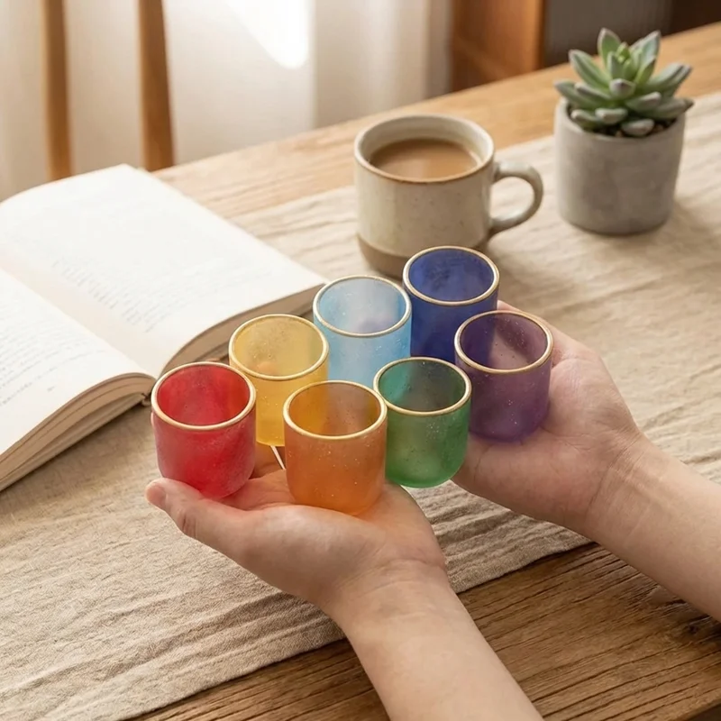 Mini Crystal Chakra Travel Set — 7 Bowls Portable Collection - 4