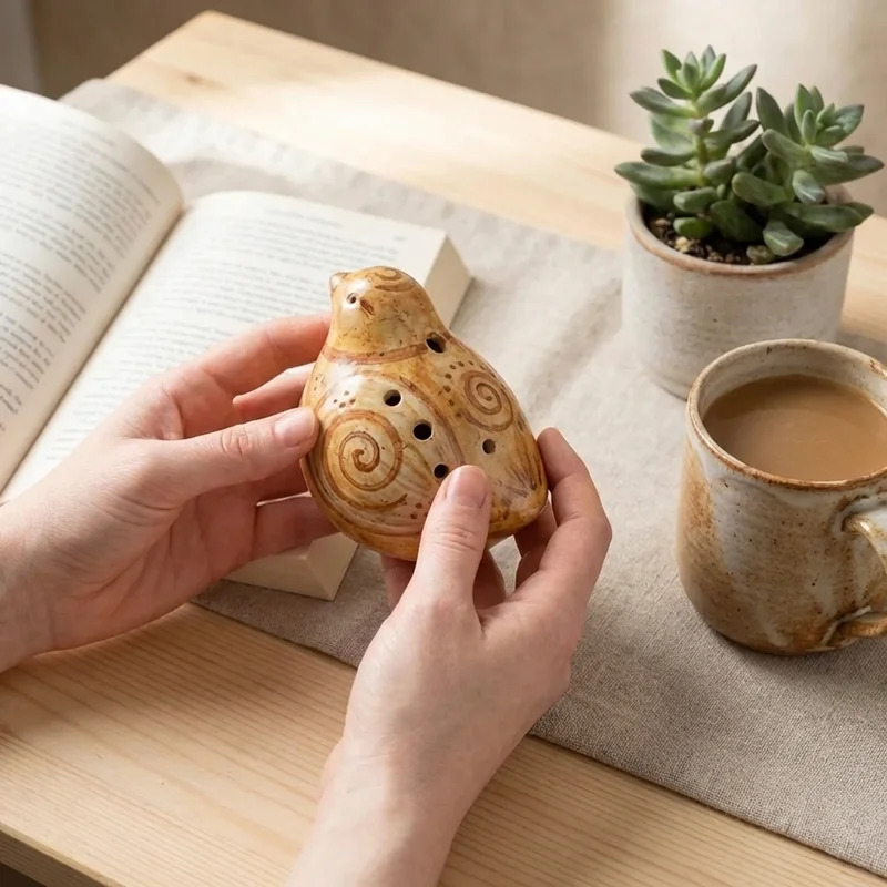 Animal-Shaped Ceramic Ocarina — Alto C 6-Hole - 4