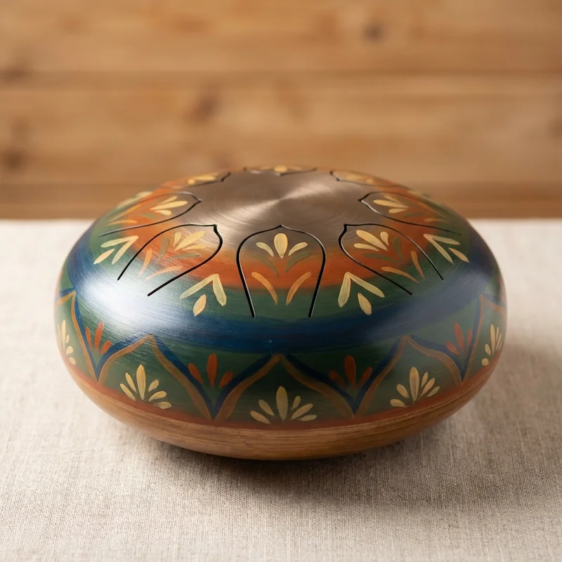 Kolorowy Stalowy Tongue Drum — 6-Tonowy Pentatoniczny Zestaw dla Dzieci - 1