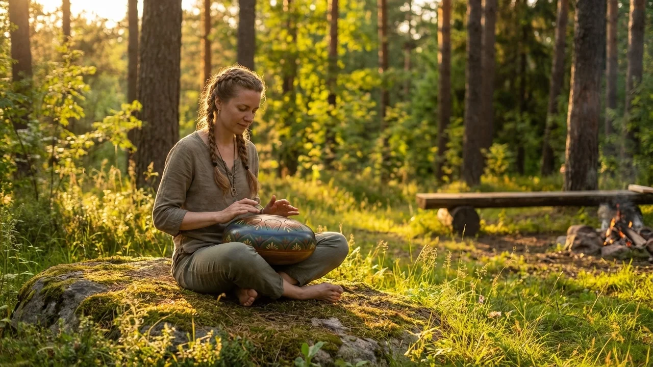 Colourful Steel Tongue Drum — 6-Note Pentatonic Kids Set - 6