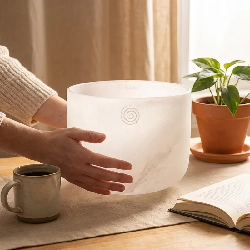 Misa Kryształowa z Czystego Kwarcu — Nuta D Harmonia Chakry Sakralnej - 4