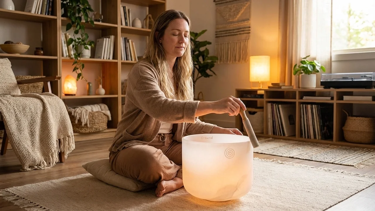 Misa Kryształowa z Czystego Kwarcu — Nuta D Harmonia Chakry Sakralnej - 5