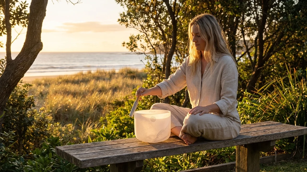 Misa Kryształowa z Czystego Kwarcu — Nuta D Harmonia Chakry Sakralnej - 6