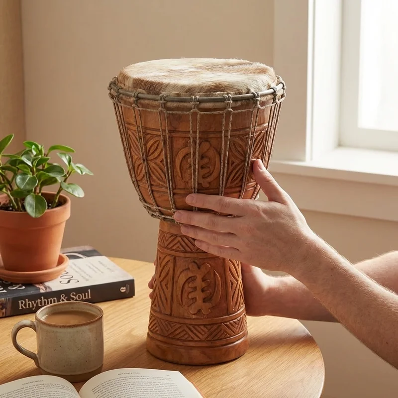 Ghanaian Cedar Djembe — 10
