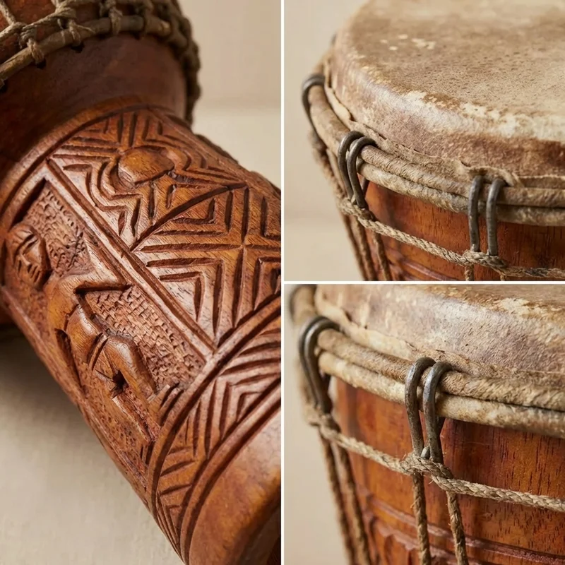 Iroko Wood Djembe — 12