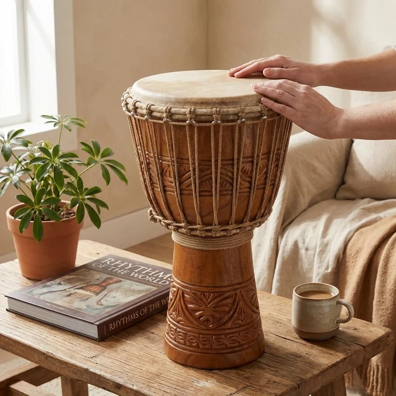 Profesjonalny Djembe z Drewna Lenke — 14