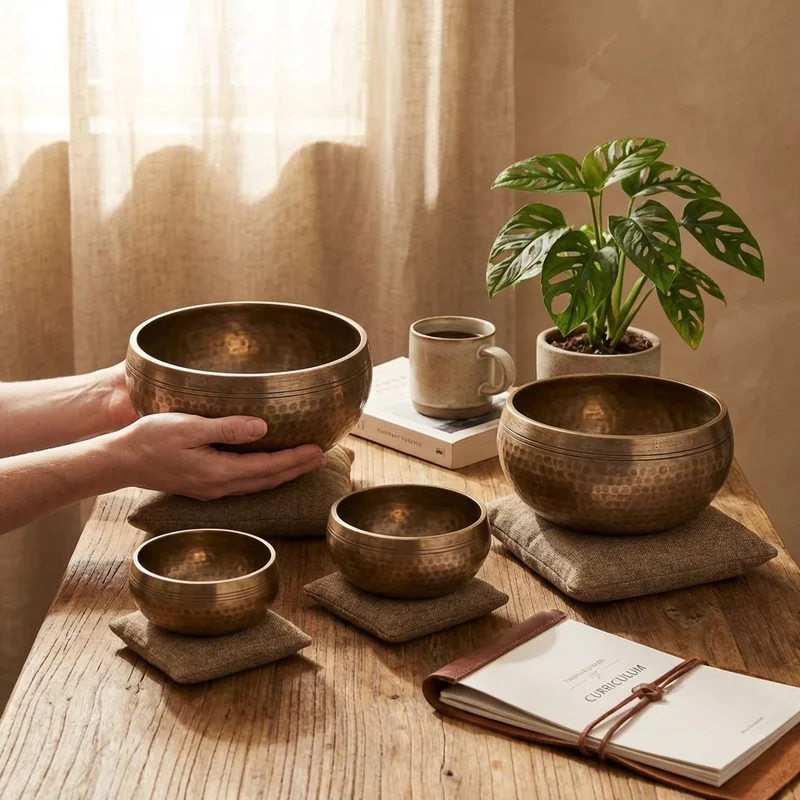 Sound Healing Educator Bowl Set — 5 Tibetan Singing Bowls with Curriculum - 4