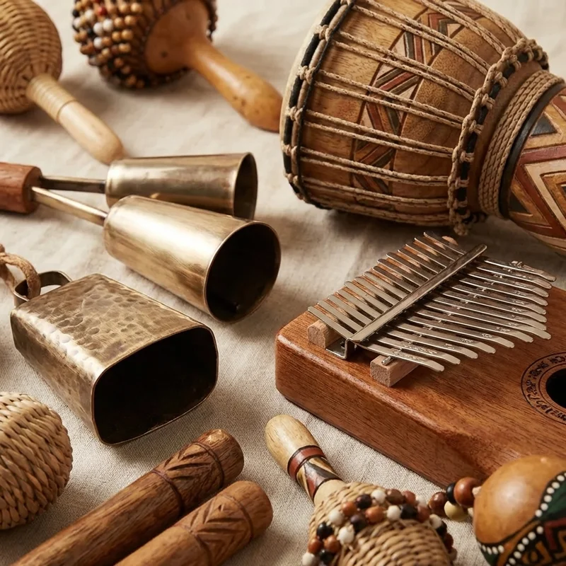 World Rhythm Classroom Kit — 15-Piece Multi-Continent Percussion Set - 3