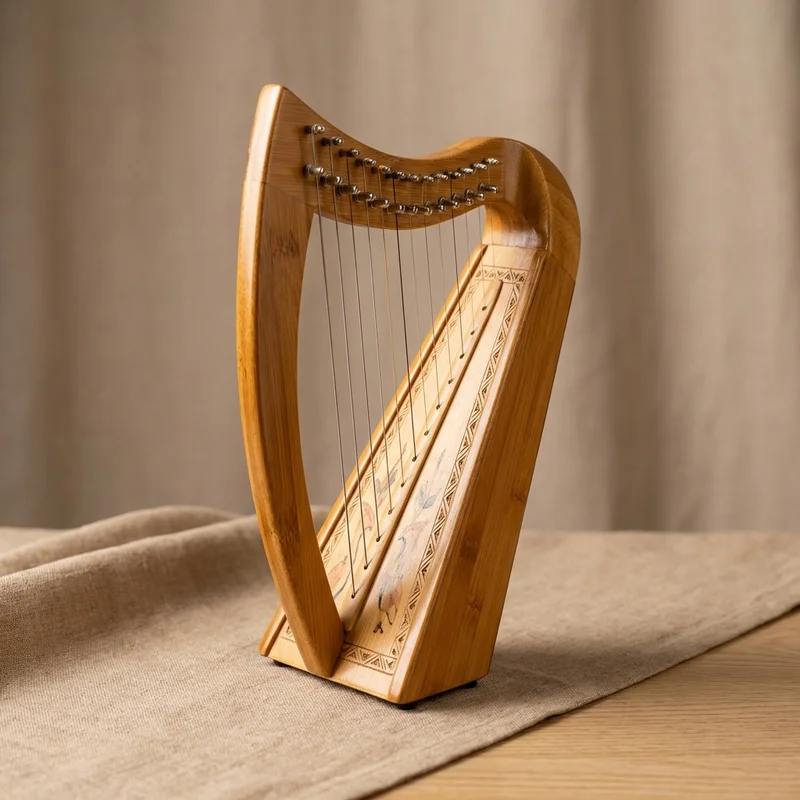 Harpika bambusowa — 12 strun kompaktowa podróżna - 1