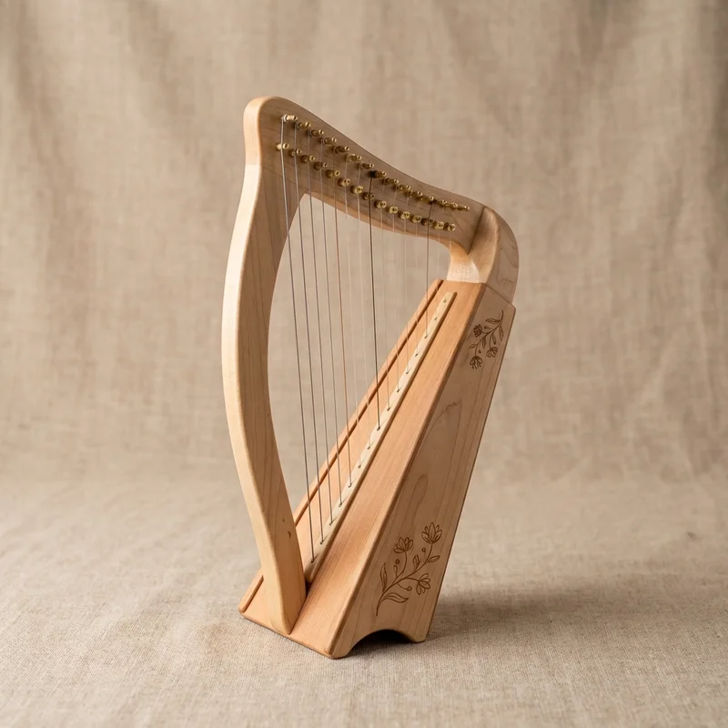 Harpika klonowa — 16 strun cedrowy pudło rezonansowe folk - 1