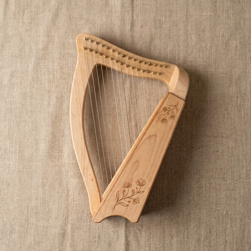 Harpika klonowa — 16 strun cedrowy pudło rezonansowe folk - 2