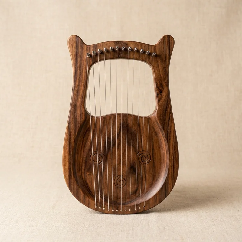 Harpika z drewna różanego — 16 strun, medytacja i terapia dźwiękiem - 1