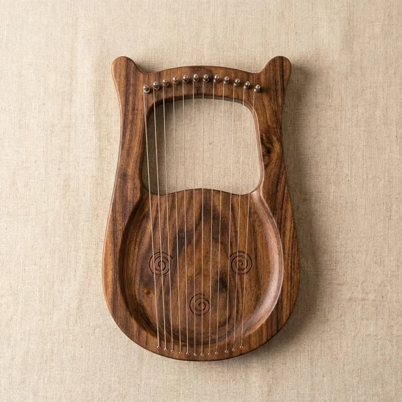 Harpika z drewna różanego — 16 strun, medytacja i terapia dźwiękiem - 2