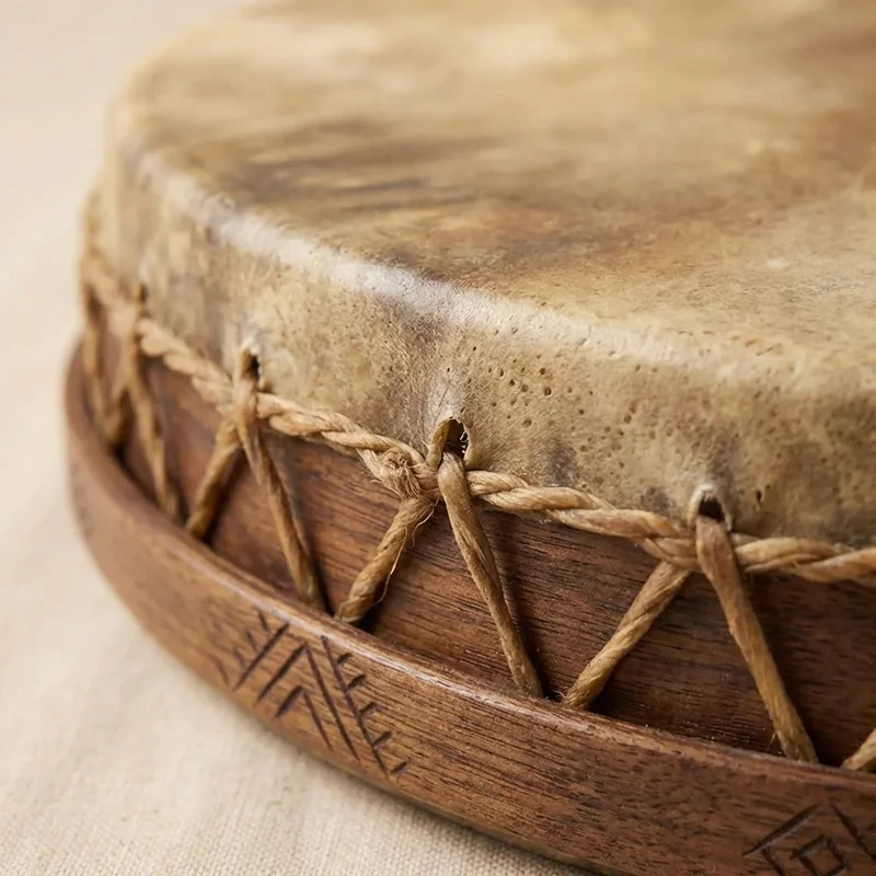 Buffalo Hide Shamanic Drum — 16-Inch Deep Voice - 3