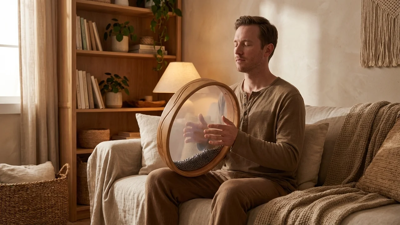 Cedar Ocean Drum — 14-Inch Calming Waves - 5