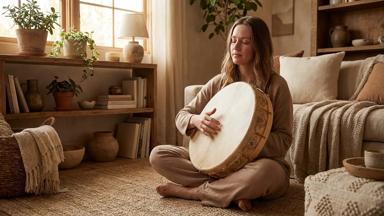 Goatskin Frame Drum — 18-Inch Warm Resonance - 5