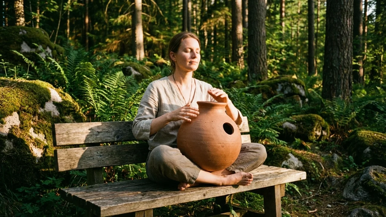 Afrykański Gliniany Bęben Udu — 12-Calowy Basowy - 6